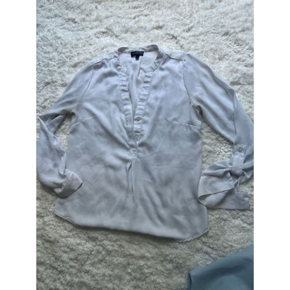 The Limited White long Sleeve Button front career work suiting Blouse XS